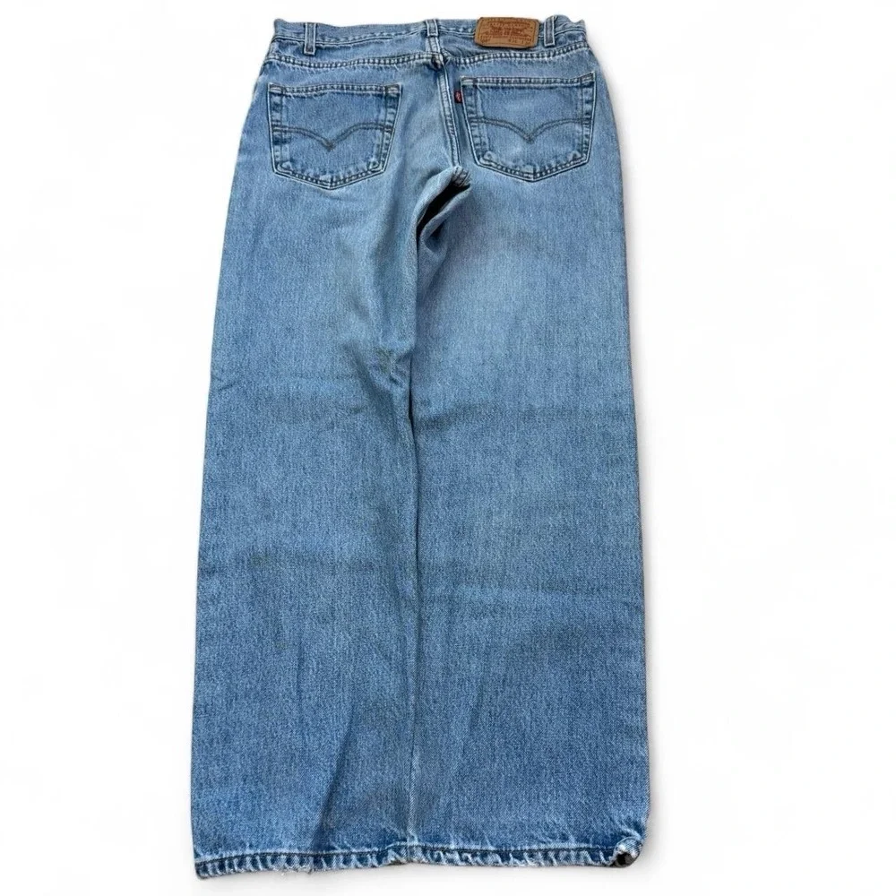 Vintage Levi's 505 Blue Denim Regular Fit Straight Leg Jeans Men's 34x30 Y2K VTG